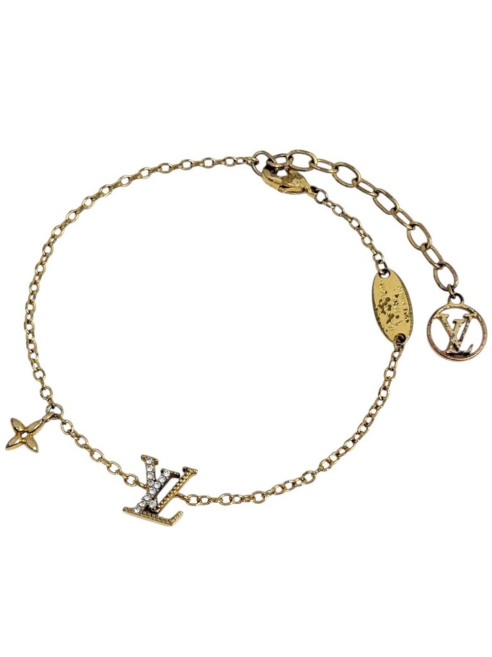 Louis Vuitton Bracelet LV Iconic Rhinestone Gold